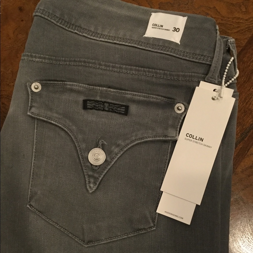 Hudson Collin Super Stretch Skinny Gray BNWT